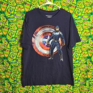 Captain America Graphic T Shirt Winter Soldier Adult Size L Short Sleeve